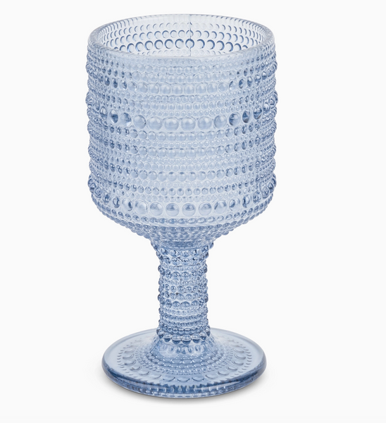 10oz Dotted Wine Glass-Slate Blue
