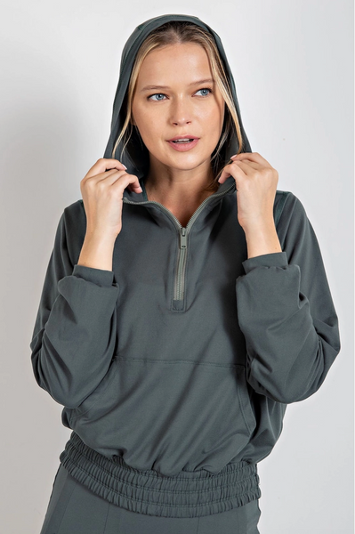 Rae Mode Quarter Zip Hoodie | Regular and Plus Sizes Available