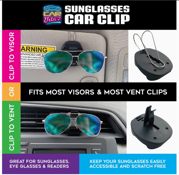 Car Vibez Sunglasses Vent & Visor Clip