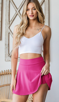 Solid Hot Pink Skort with Waistband- Size 3X- Runs small/Size up