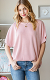 Light Pink Solid Urban Ribbed Top