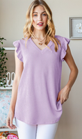 Solid Lavender Urban Ribbed Top