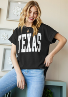 Solid Black Ribbed Texas Top