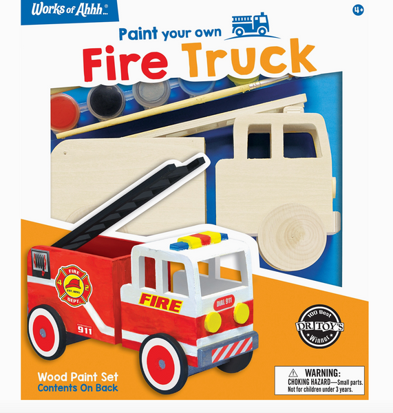 Firetruck Wood Paint Set