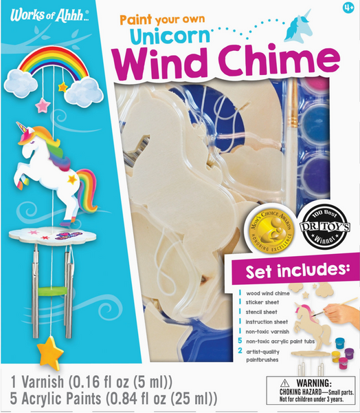 Unicorn Wind Chime Wood Paint Set