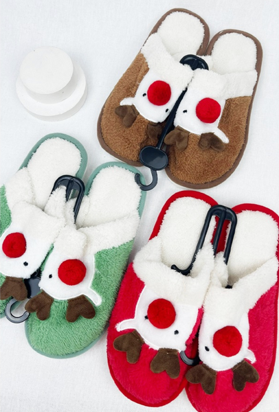 Reindeer Rudolph Winter Slippers