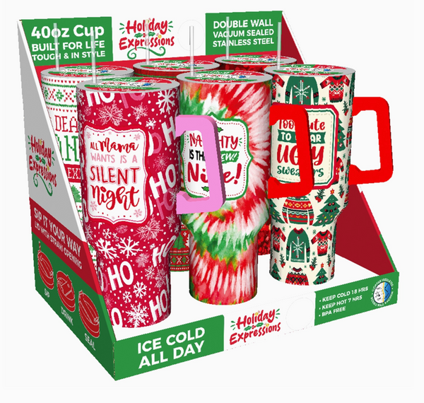 40 oz Insulated Stainless-Steel Holiday Cup