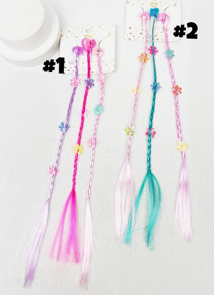 Flower Detailed Hair Extensions with Clip