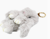 Bunny Rabbit Fuzzy Faux Fur Key Chain