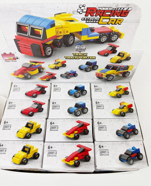 Block Toy Car Assembly Toy- 1 Mystery Vehicle