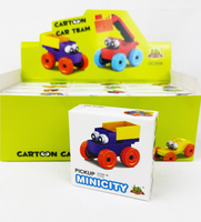 Cartoon Car Team Building Block Assembly Toy- 1 mystery cartoon car