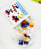 Cartoon Car Team Building Block Assembly Toy- 1 mystery cartoon car