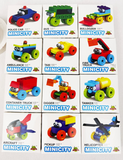 Cartoon Car Team Building Block Assembly Toy- 1 mystery cartoon car