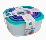 14pc Square Food Storage Bowl Set