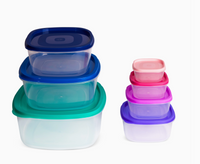 14pc Square Food Storage Bowl Set