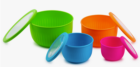 Neon Mixing Bowls with Lids | 8-Piece